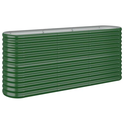 Vidaxl Jardinière De Jardin Acier Enduit De Poudre 152x40x68 Cm Vert