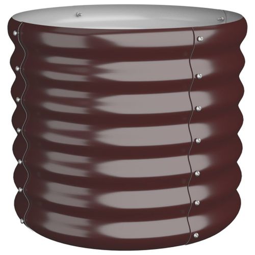 Vidaxl Jardinière De Jardin Acier Enduit De Poudre 40x40x36 Cm Marron