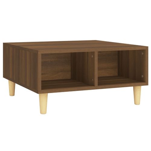 Vidaxl Table Basse Chêne Marron 60x60x30 Cm Aggloméré
