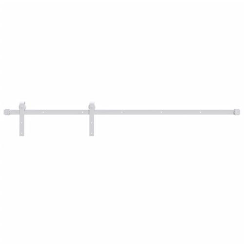 vidaXL Kit de quincaillerie de porte coulissante 200 cm Acier Blanc
