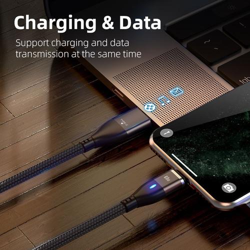 Acheter Câble de chargeur rapide 60W PD USB C à type C câbles de données  micro magnétiques pour fil de charge iPhone pour ordinateur portable  Macbook