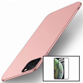 Kit Film De Verre Trempé 5d À Couverture Complète + Coque Mince Et Rigide Pour Iphone 13 Mini - Rose