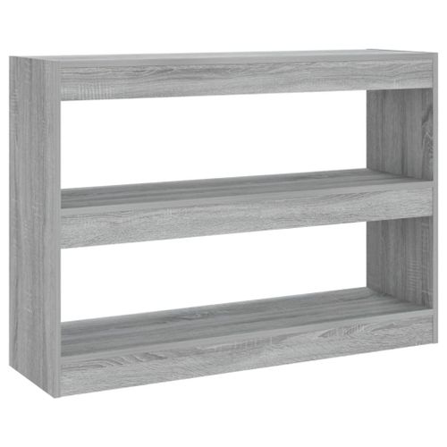Vidaxl Bibliothèque/Séparateur De Pièce Sonoma Gris 100x30x72 Cm