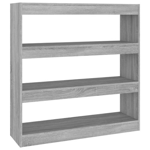 Vidaxl Bibliothèque/Séparateur De Pièce Sonoma Gris 100x30x103 Cm
