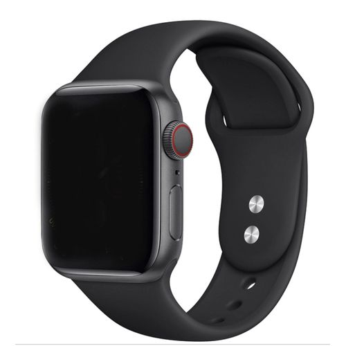 Bracelet En Silicone Souple Pour Apple Watch Series 7 - 45mm - Noir