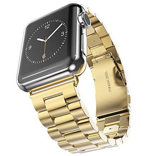 Bracelet En Acier Inoxydable Taille Ajustable Avec Fermoir Par Clic + Outil Pour Apple Watch Series 7 - 41mm - Or