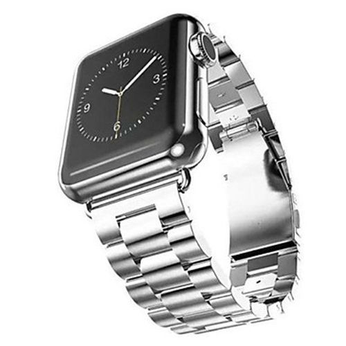 Bracelet En Acier Inoxydable Taille Ajustable Avec Fermoir Par Clic + Outil Pour Apple Watch Series 7 - 41mm - Gris