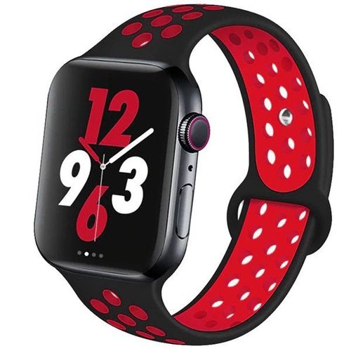 Bracelet Bicolore Pour Apple Watch Series 7 - 41mm - Noir / Rouge