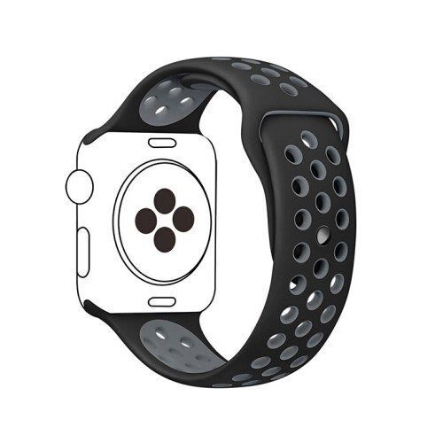 Bracelet Bicolore Pour Apple Watch Series 7 - 41mm - Noir / Gris