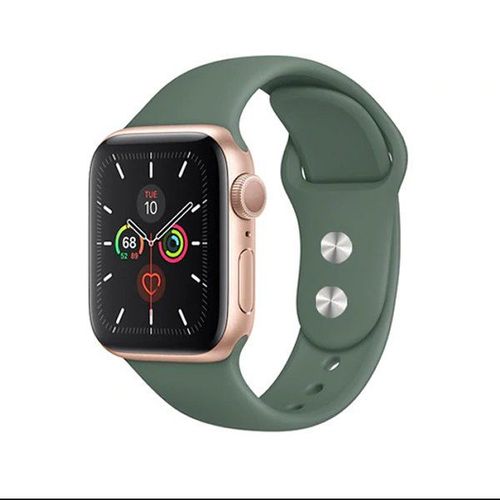 Bracelet En Silicone Souple Pour Apple Watch Series 7 - 41mm - Vert Foncé