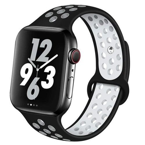 Bracelet Bicolore Pour Apple Watch Series 7 - 41mm - Noir / Blanc