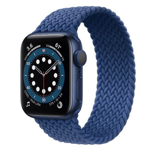 Bracelet Nylon Doux Solo Pour Apple Watch Series 7 - 41mm (Pulse:152-165mm) - Bleu Foncé