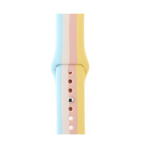 Bracelet En Silicone Souple Arc-En-Ciel Pour Apple Watch Series 7 - 45mm