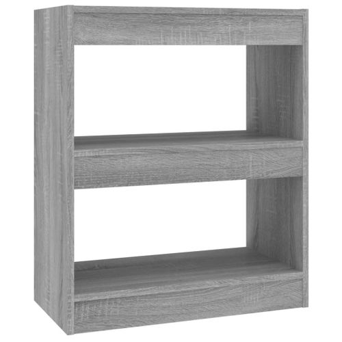 Vidaxl Bibliothèque/Séparateur De Pièce Sonoma Gris 60x30x72 Cm
