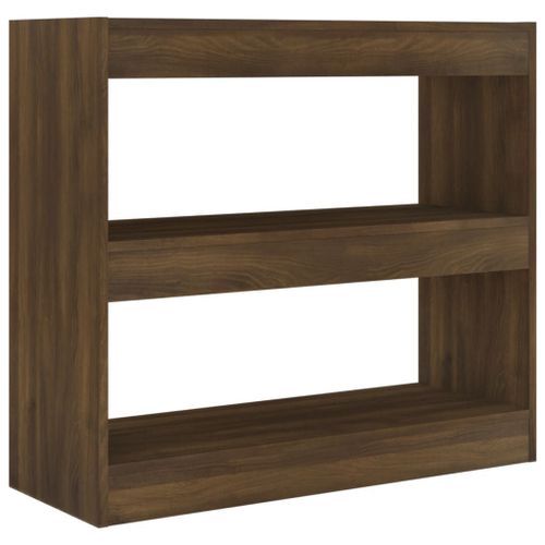 Vidaxl Bibliothèque/Séparateur De Pièce Chêne Marron 80x30x72 Cm