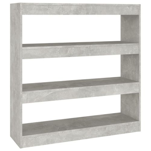 Vidaxl Bibliothèque/Séparateur De Pièce Gris Béton 100x30x103 Cm