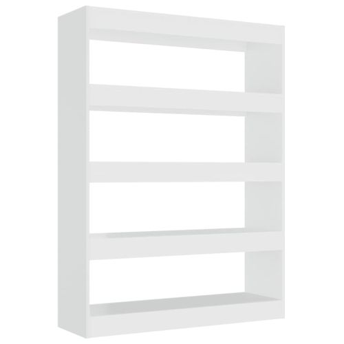 Vidaxl Bibliothèque/Séparateur De Pièce Blanc Brillant 100x30x135 Cm