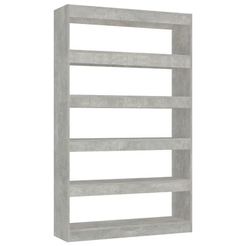 Vidaxl Bibliothèque/Séparateur De Pièce Gris Béton 100x30x166 Cm