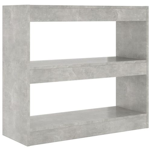 Vidaxl Bibliothèque/Séparateur De Pièce Gris Béton 80x30x72 Cm