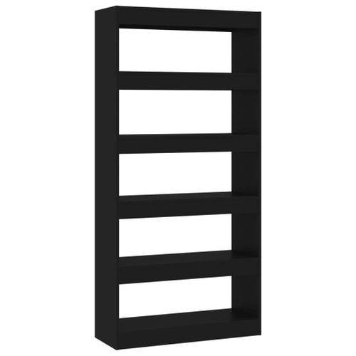 Vidaxl Bibliothèque/Séparateur De Pièce Noir 80x30x166 Cm Aggloméré
