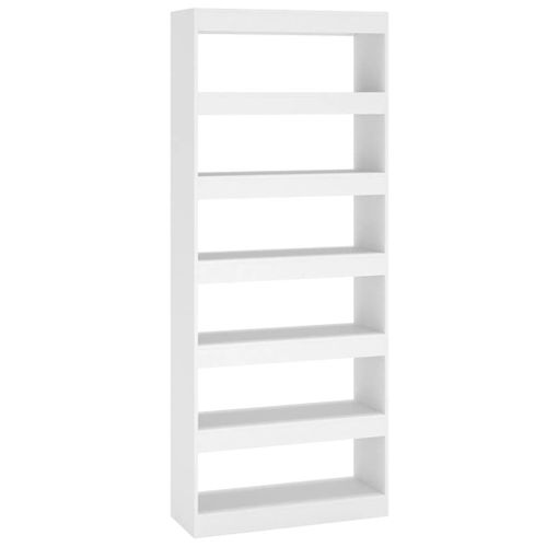 Vidaxl Bibliothèque/Séparateur De Pièce Blanc 80x30x198 Cm Aggloméré