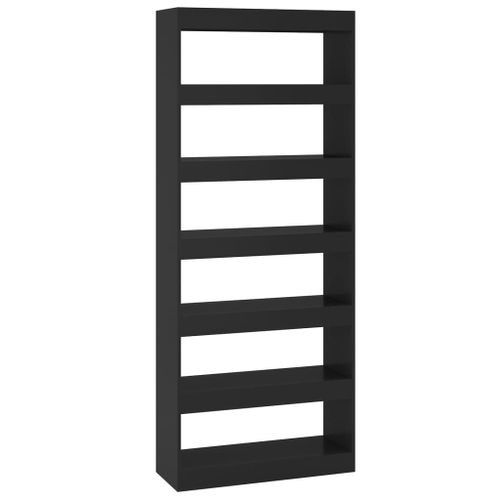 Vidaxl Bibliothèque/Séparateur De Pièce Noir 80x30x198 Cm Aggloméré