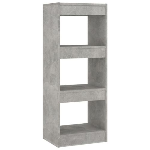 Vidaxl Bibliothèque/Séparateur De Pièce Gris Béton 40x30x103 Cm