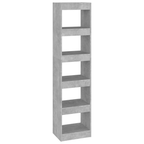 Vidaxl Bibliothèque/Séparateur De Pièce Gris Béton 40x30x166 Cm
