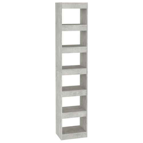 Vidaxl Bibliothèque/Séparateur De Pièce Gris Béton 40x30x198 Cm