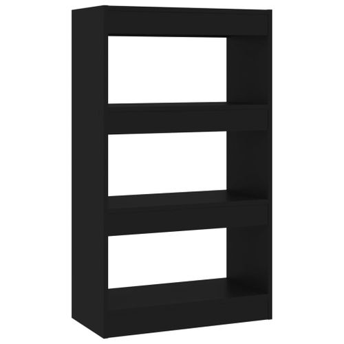 Vidaxl Bibliothèque/Séparateur De Pièce Noir 60x30x103 Cm Aggloméré