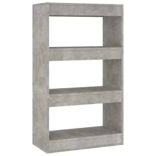 Vidaxl Bibliothèque/Séparateur Pièce Gris Béton 60x30x103 Cm Aggloméré