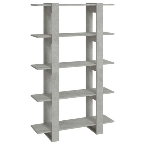 Vidaxl Bibliothèque/Séparateur De Pièce Gris Béton 100x30x160 Cm