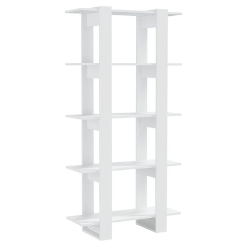 Vidaxl Bibliothèque/Séparateur De Pièce Blanc 80x30x160 Cm Aggloméré