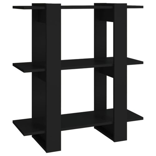 Vidaxl Bibliothèque/Séparateur De Pièce Noir 80x30x87 Cm