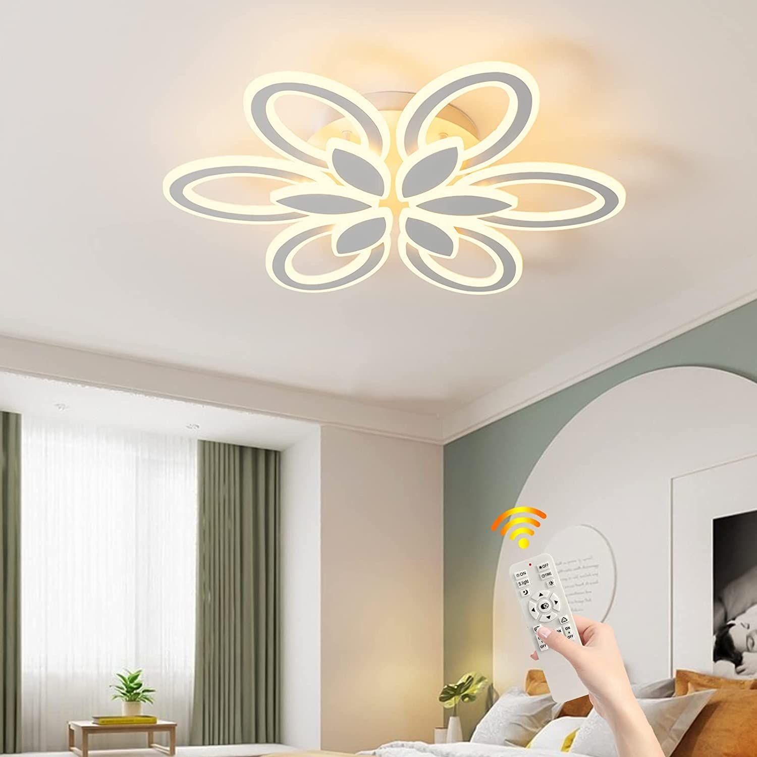 Plafonnier LED moderne dimmable - 90W lampe de salon plafonnier chambre  avec télécommande lumière couleur luminosité changement de couleur -  plafonnier noir gradation éclairage intérieur : : Luminaires et  Éclairage