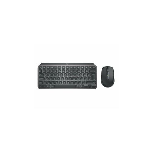 Logitech MX Keys Mini Combo for Business - Ensemble clavier et souris - rétroéclairé - sans fil - Bluetooth LE - QWERTY - Espagnol - graphite