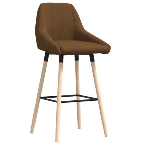 Vidaxl Tabouret De Bar Marron Tissu