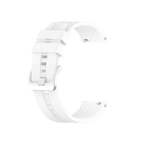 Bracelet En Silicone Souple Avec Boucle Pour Garmin Marq Aviator - Blanc