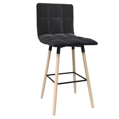 Vidaxl Tabouret De Bar Noir Tissu