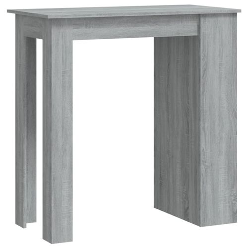Vidaxl Table De Bar Avec Rangement Sonoma Gris 102x50x103,5 Cm