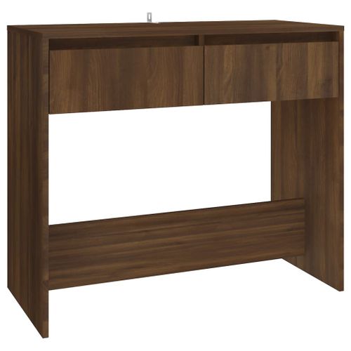 Vidaxl Table Console Chêne Marron 89x41x76,5 Cm Acier