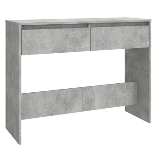 Vidaxl Table Console Gris Béton 100x35x76,5 Cm Aggloméré
