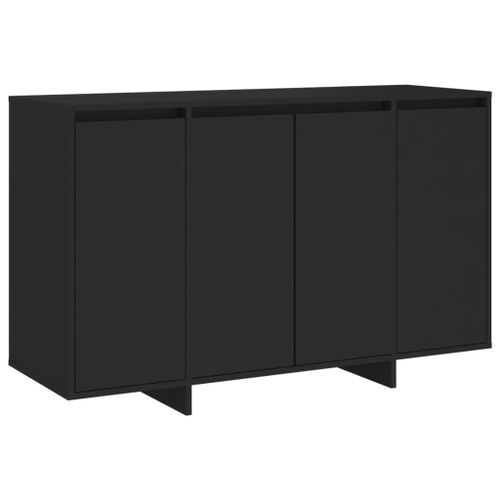 Vidaxl Buffet Noir 120x41x75 Cm Bois D'ingénierie