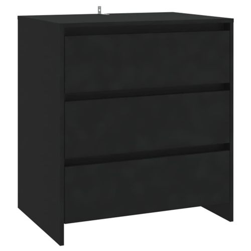 Vidaxl Buffet Noir 70x41x75 Cm Aggloméré