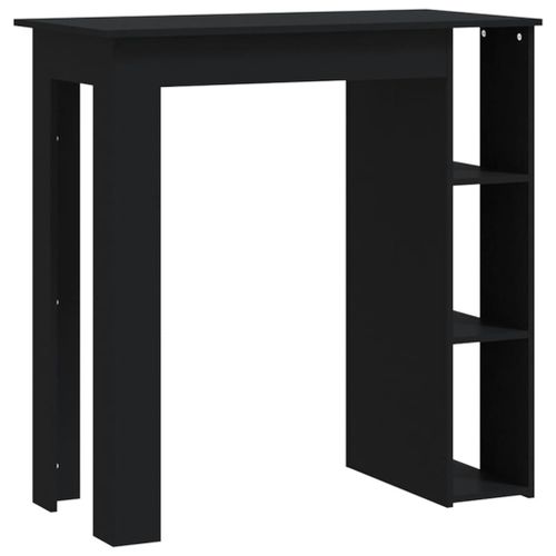 Vidaxl Table De Bar Avec Étagère Noir 102x50x103,5 Cm Aggloméré
