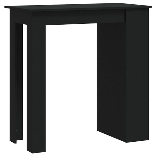 Vidaxl Table De Bar Avec Rangement Noir 102x50x103,5 Cm Aggloméré