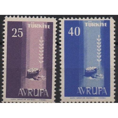 Turquie Timbres Europa 1958 Et 1960