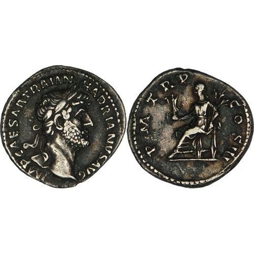 Rome - Denier - Hadrien - 125 Ad - Pax Assise - Argent - Ric.95a - 22-231
