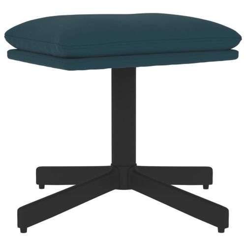 Vidaxl Repose-Pied Bleu 60x60x39 Cm Velours