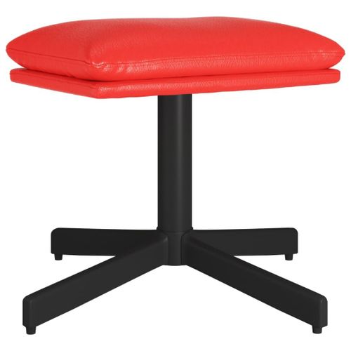 Vidaxl Repose-Pied Rouge 60x60x39 Cm Similicuir